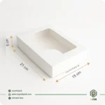 جعبه ماکارون و موچی 21 در 15 ارتفاع 5 - با مقسم 7*7, 1000 عدد