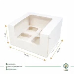 جعبه کاپ کیک 4 عددی