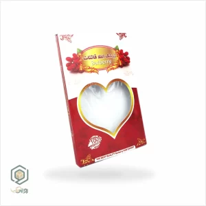 جعبه زرشک 50 گرمی با پنجره قلبی