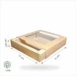 جعبه شکلات 11 در 11با ارتفاع 2.5-جنس کرافت