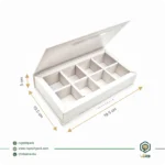 جعبه شکلات هاردباکس 8 عددی سفید